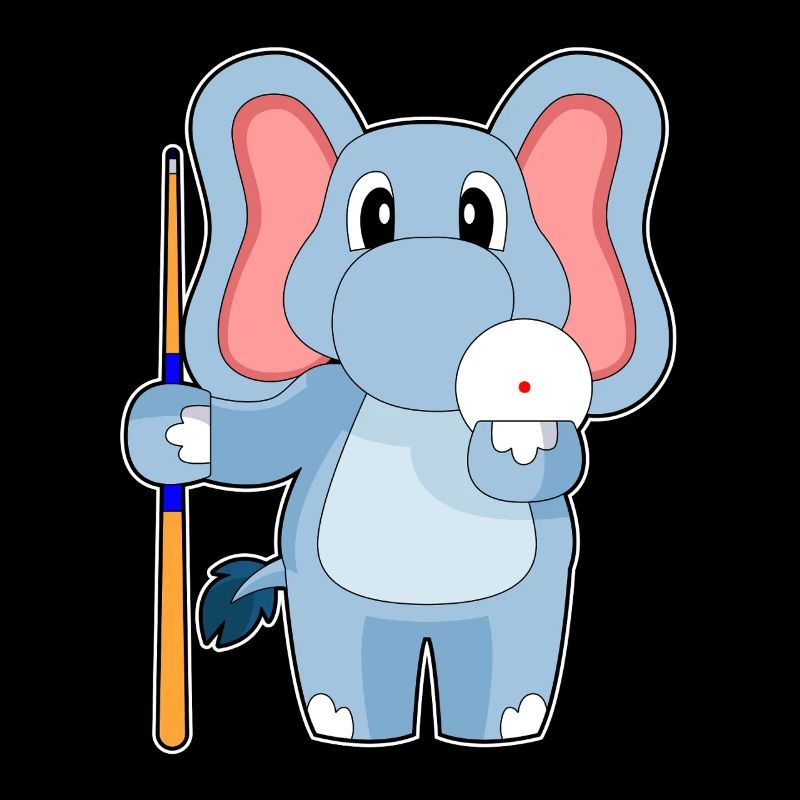 Cue de billard éléphant