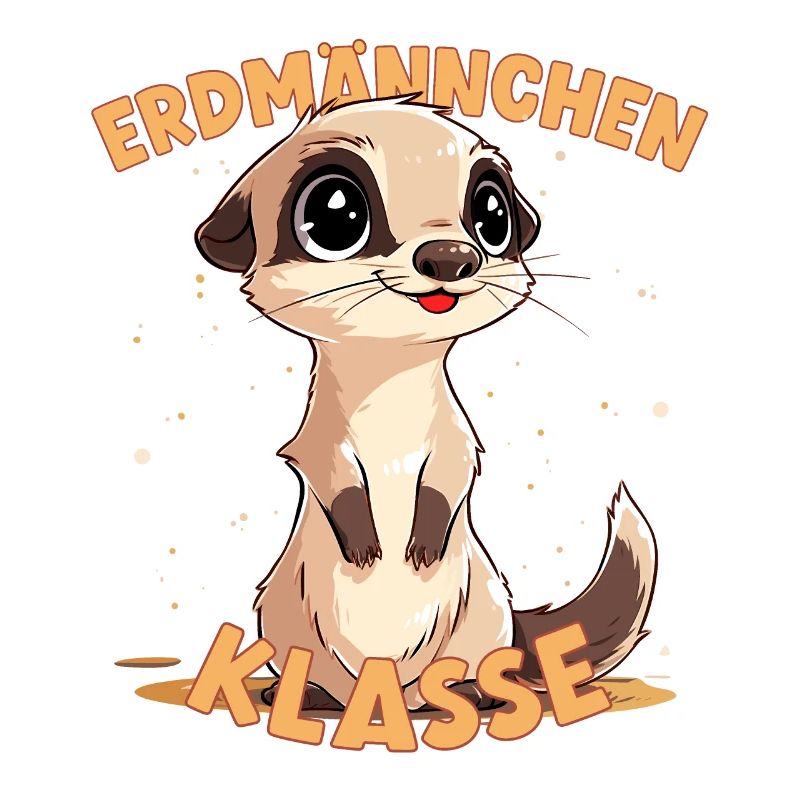 Cartoon Erdmännchenklasse Grundschule Klassentier