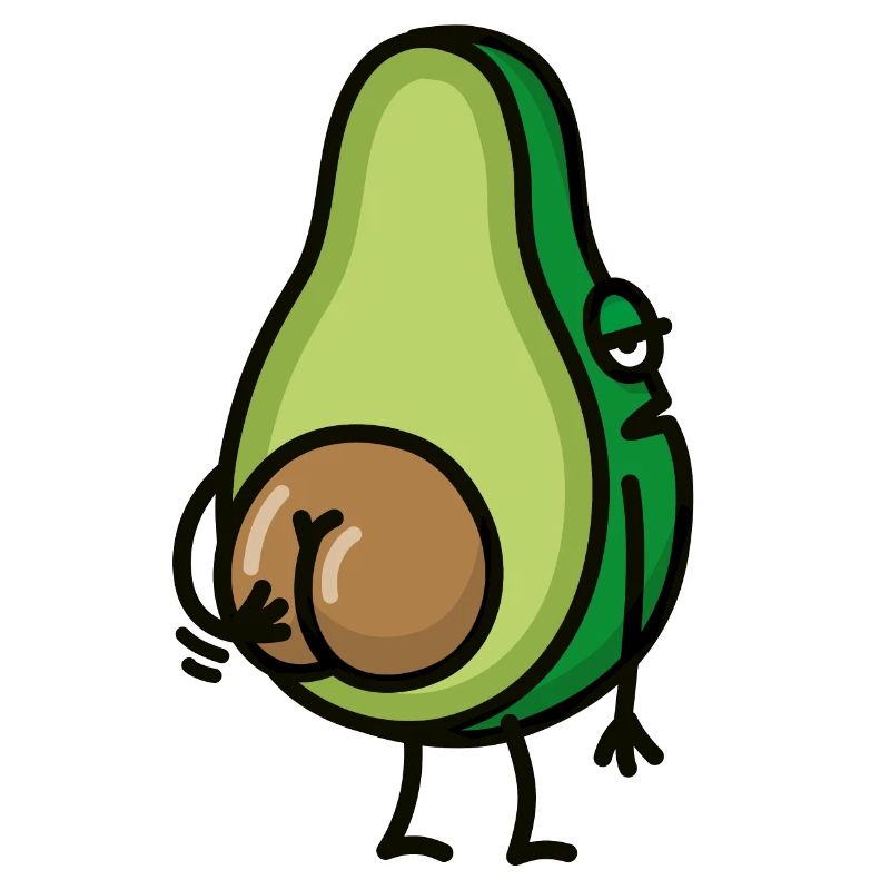 Funny avocado butt scratch ass gift idea