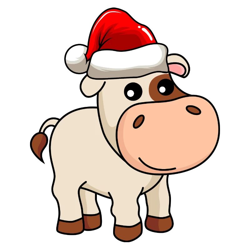 Kuh Comic Weihnachten