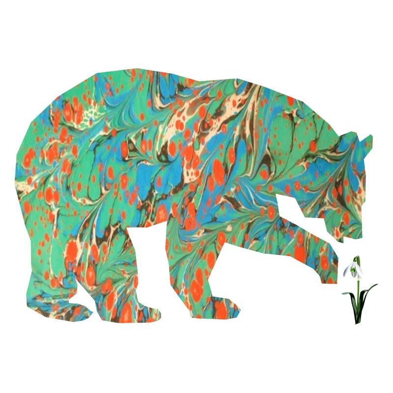 bär mit schneeglöckchen e 4