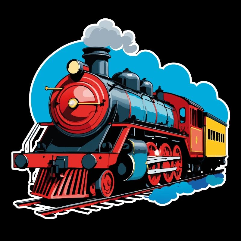 Locomotive à vapeur colorée pour les petits cheminots