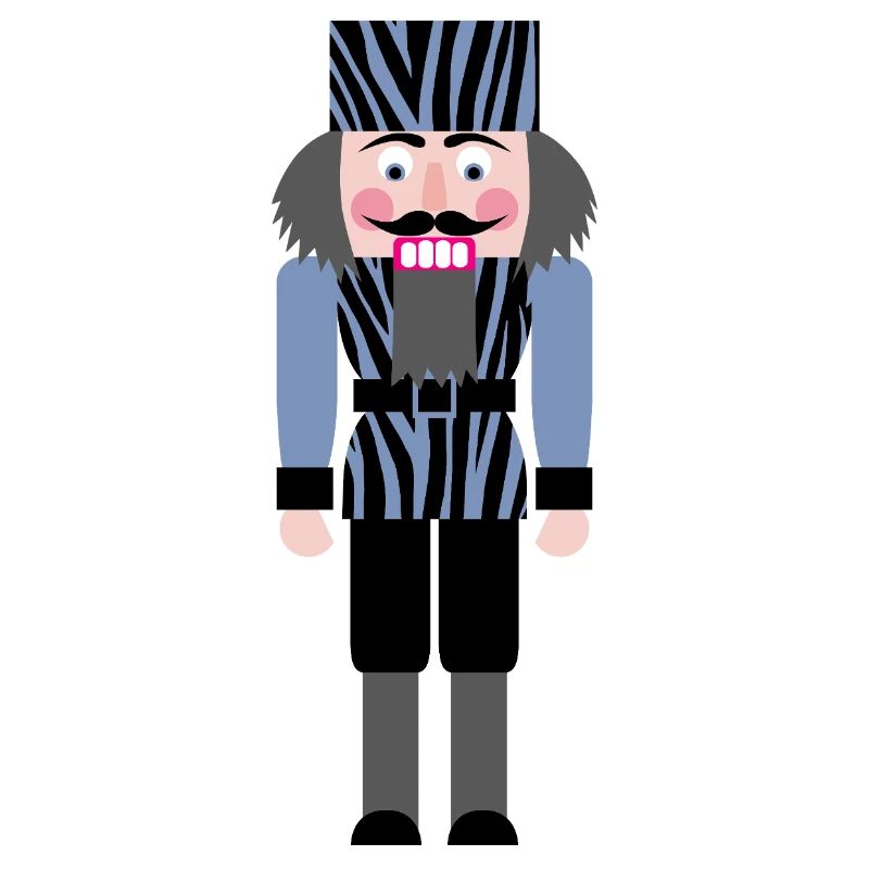 Nutcracker Zebra Pattern Christmas Decoration Advent