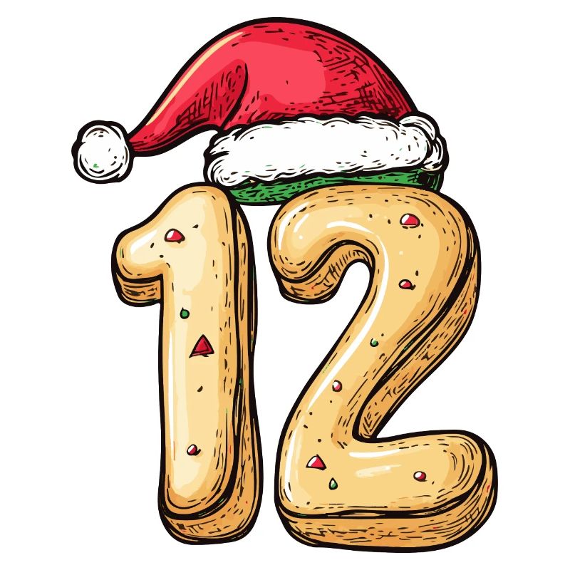 Biscuit de Noël à 12 chiffres