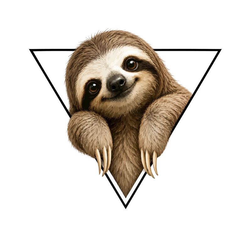 Sloth in triangle design