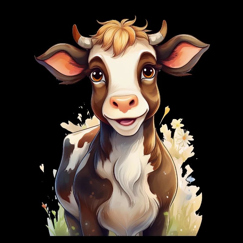 Vache mignonne et heureuse