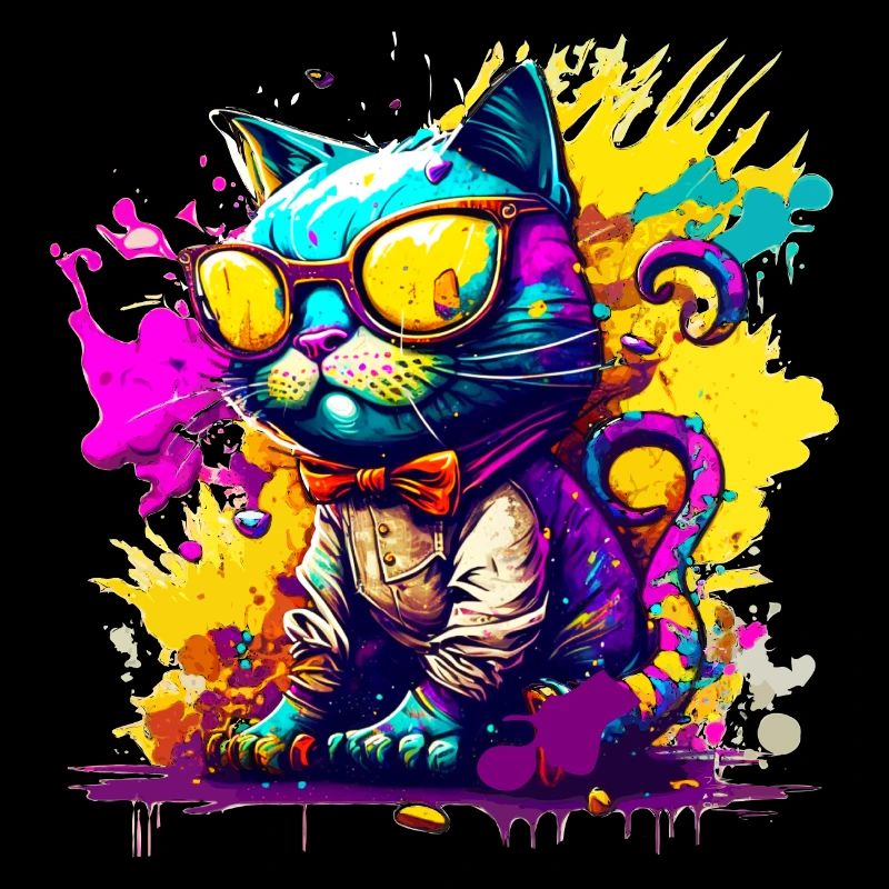 Cat in graffiti style