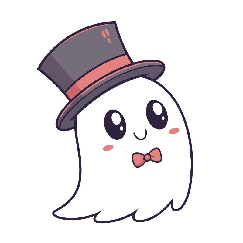 Fancy Ghost Hat and Bow Tie