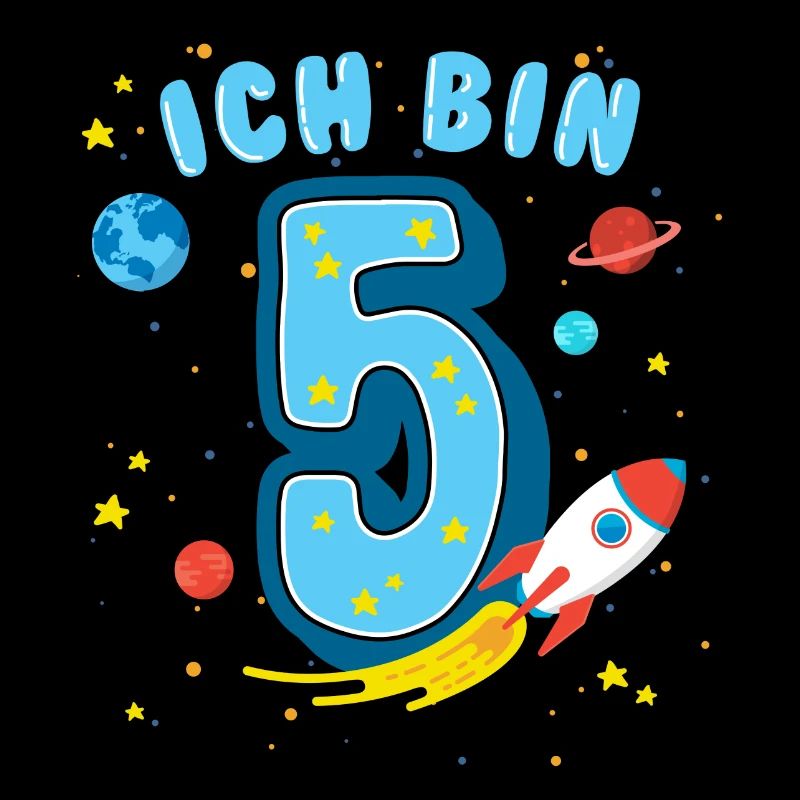 Ich bin 5 - Fünfter Geburtstag Junge Mädchen