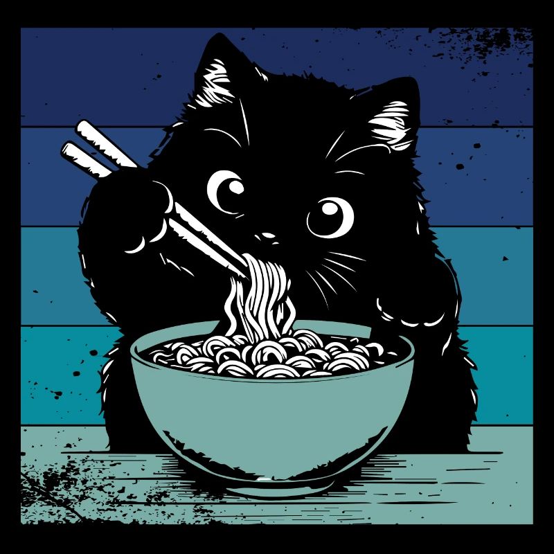 Cat Ramen Funny