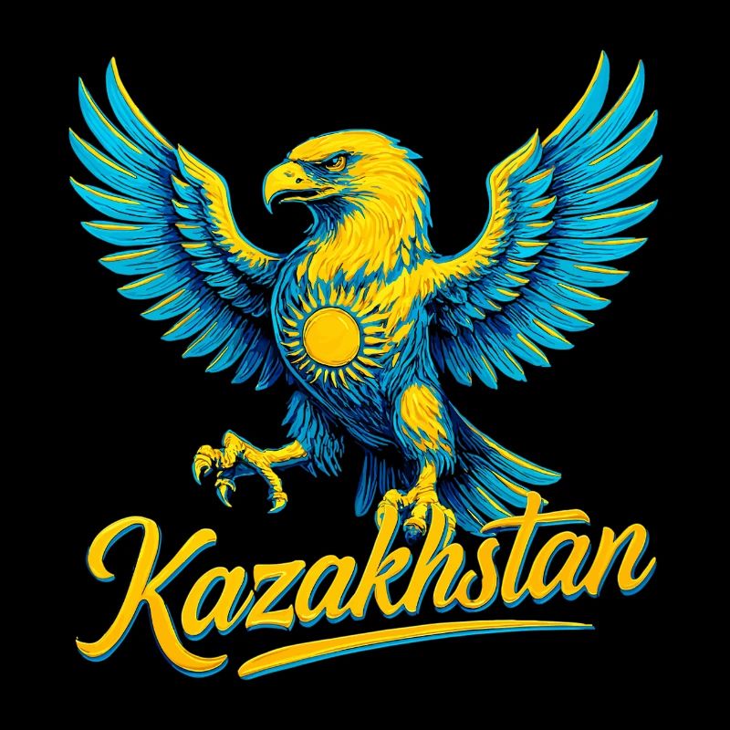 Kazakhstan aigle soleil drapeau drapeau cadeau
