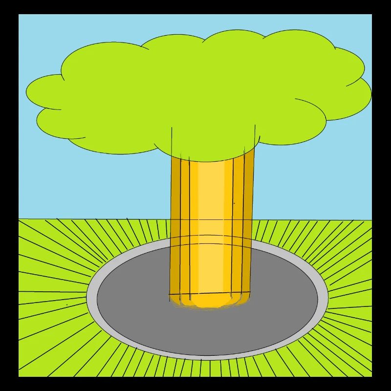 Baumdurchbruch Pop Art Waldszene