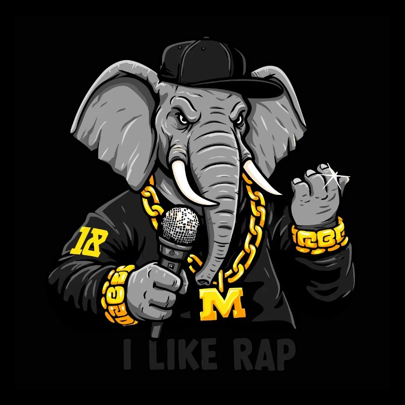 Éléphant Rappeur : Style Rap et Attitude !