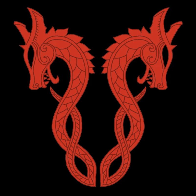 Red two-headed dragon