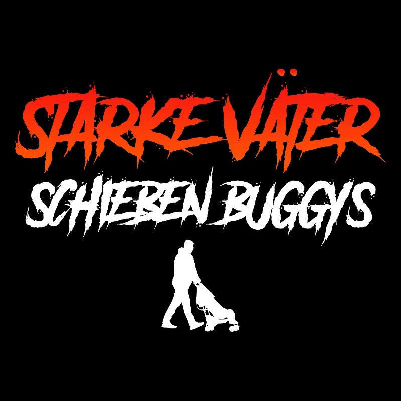 Vaterschaft STARKE MÄNNER SCHIEBEN BUGGYS