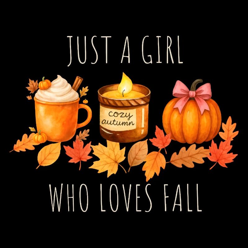 Nur ein Mädchen das Herbst liebt