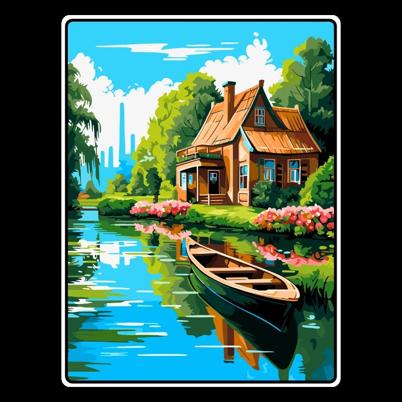 Giethoorn Riverside Cottage in Summer Bloom