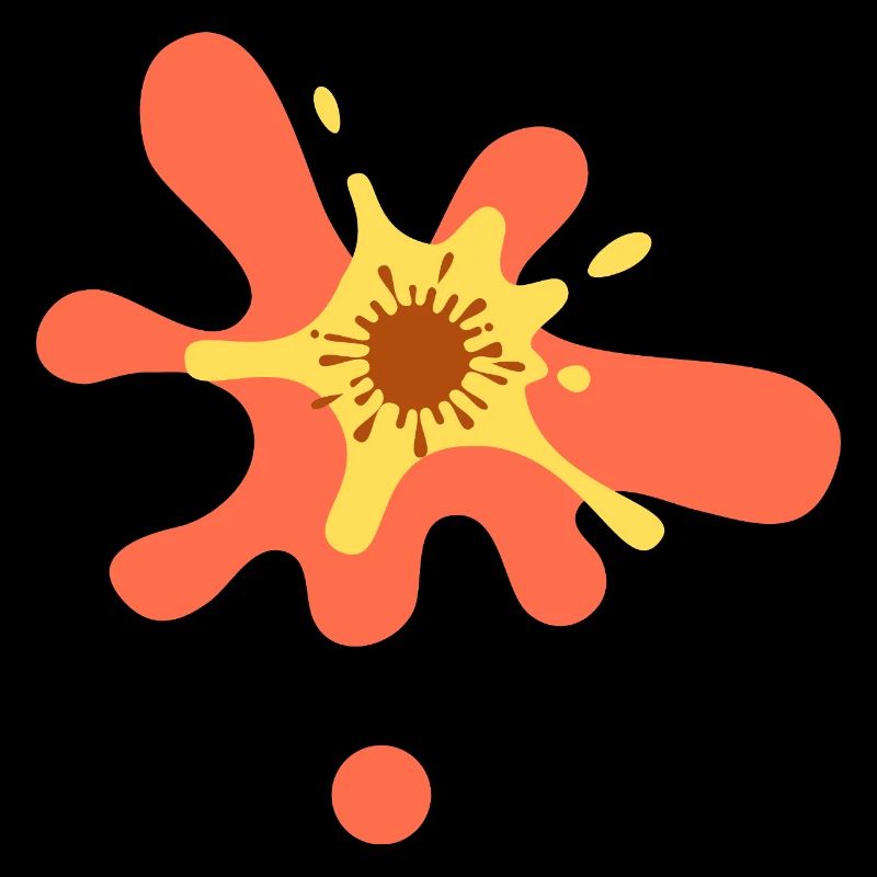 Farbklecks-Splatter Orange-Gelb