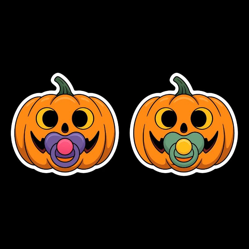 Pumpkin pacifier grimaces
