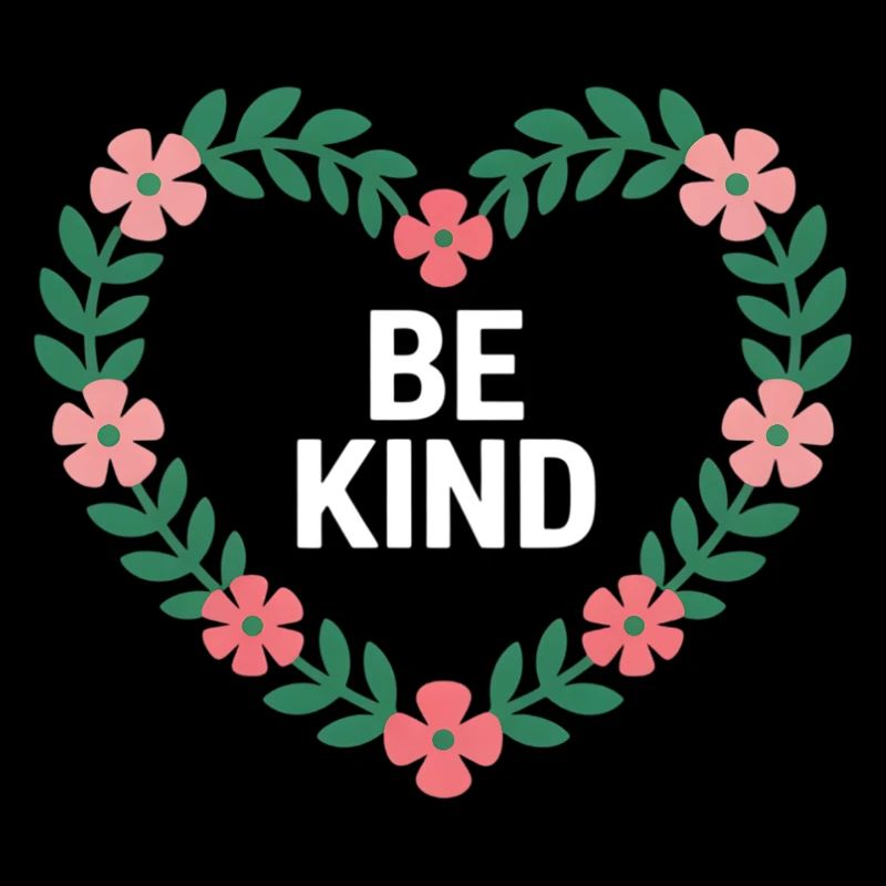 Be Kind Blütenherz Motiv