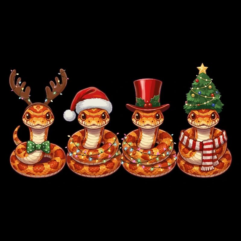 Corn Snake Santa Claus Christmas Lights