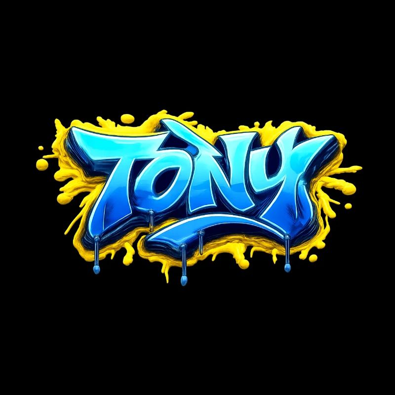 GRAFFITI NAME TONY  FOR  PERFECT GIFT PRINTABLE 