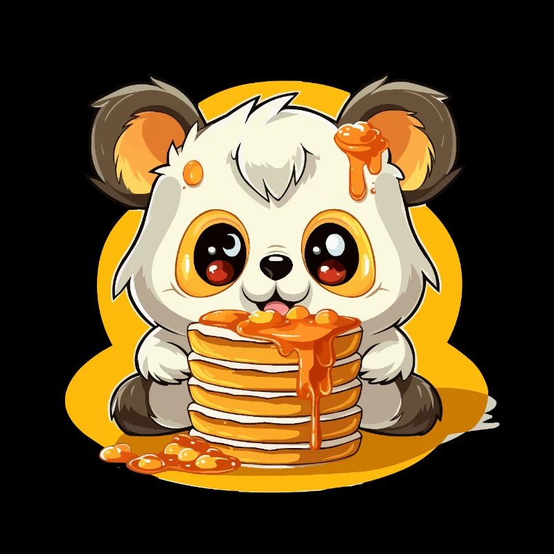 Karamell Panda Pfannkuchen