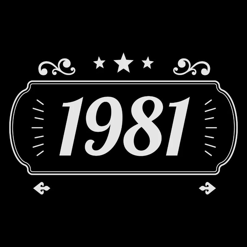 Vintage 1981 Rétro Anniversaire 1981 