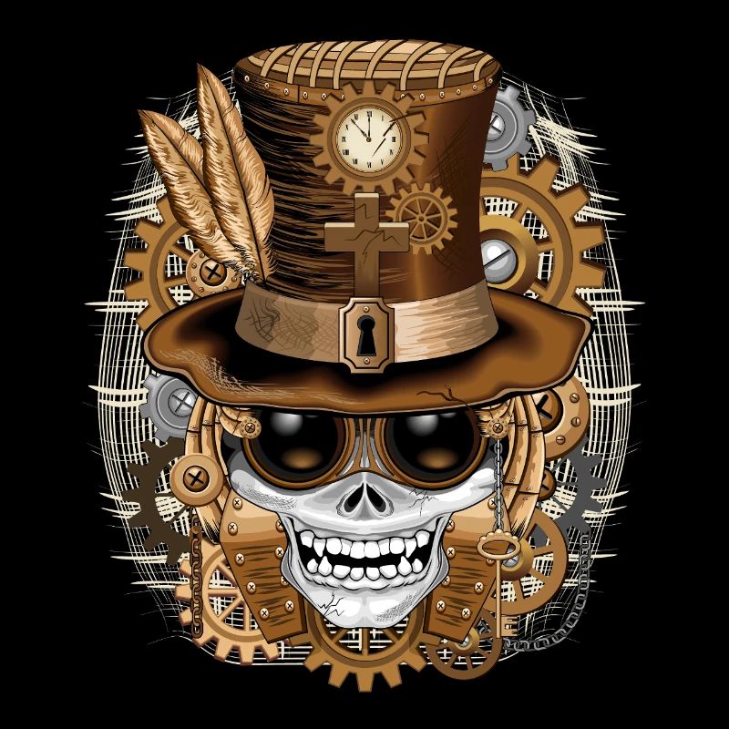 Vaudou steampunk Skull