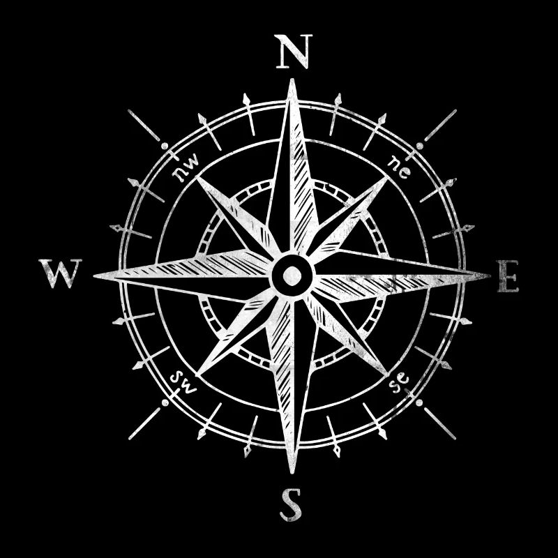 Gift Retro Compass Cardinal points