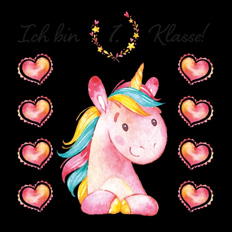 Schulanfang Einhorn Unicorn 1.Klasse Mädchen