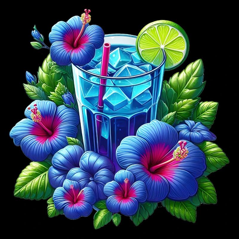 Blue hibiscus tea