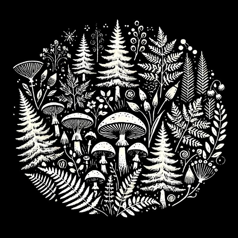 Illustration complexe de la nature de la forêt