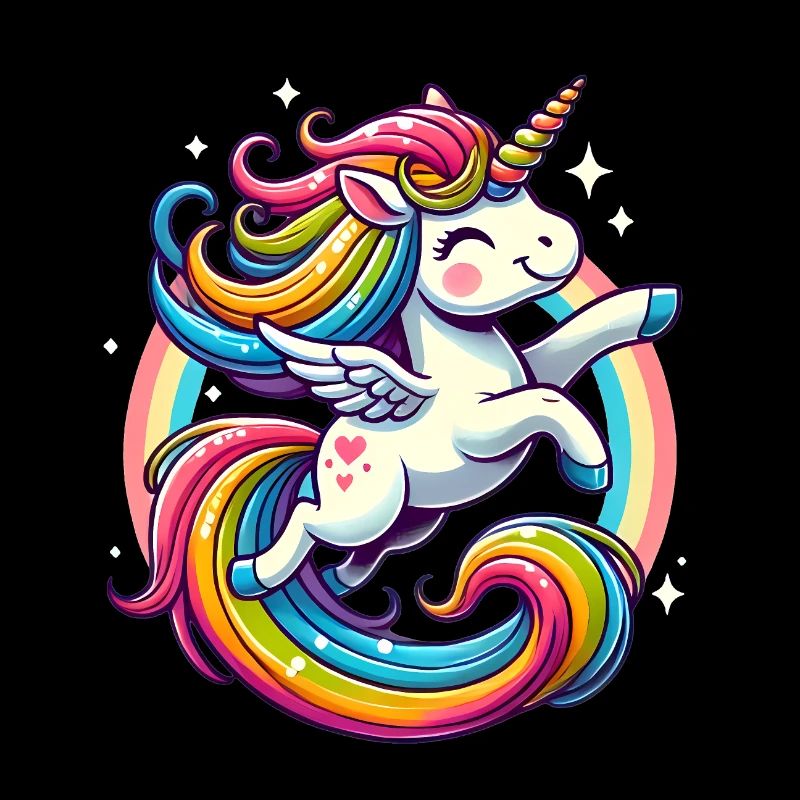 Conception de licorne arc-en-ciel joyeux