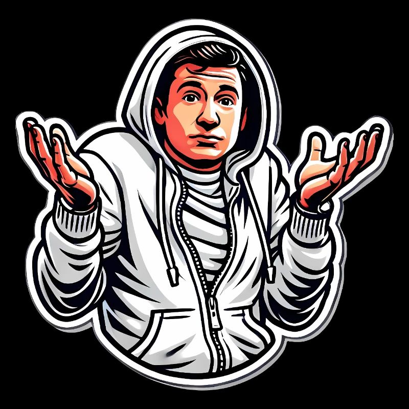 Drôle dessin animé geste sweat à capuche