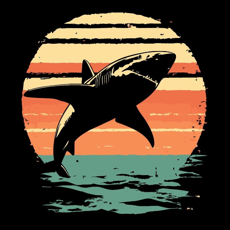 Silhouette de requin Vintage