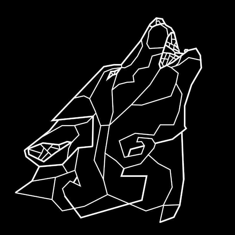 Howling Wolf - white