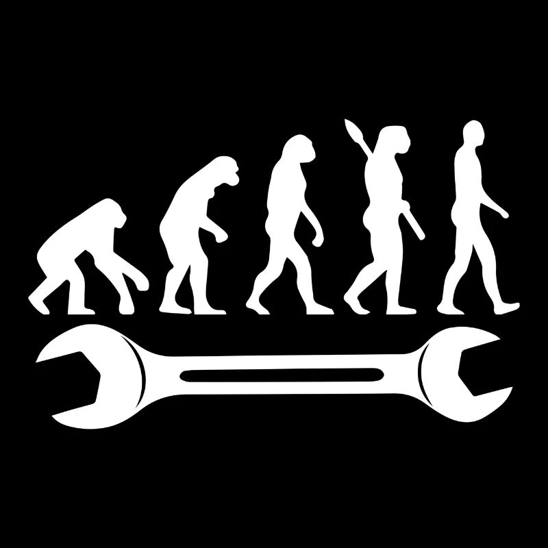 Evolution T-Shirt Mechanic Spanner Tool