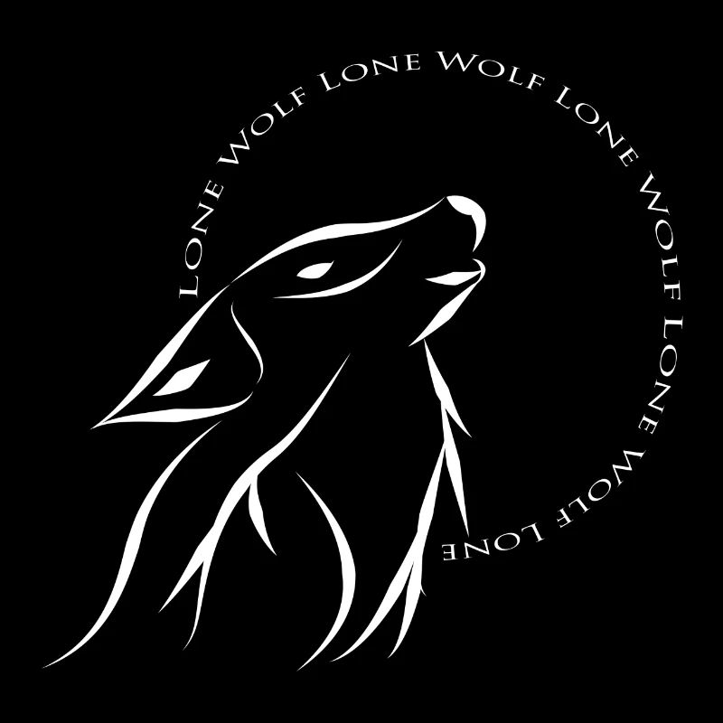Einsamer Wolf weiß