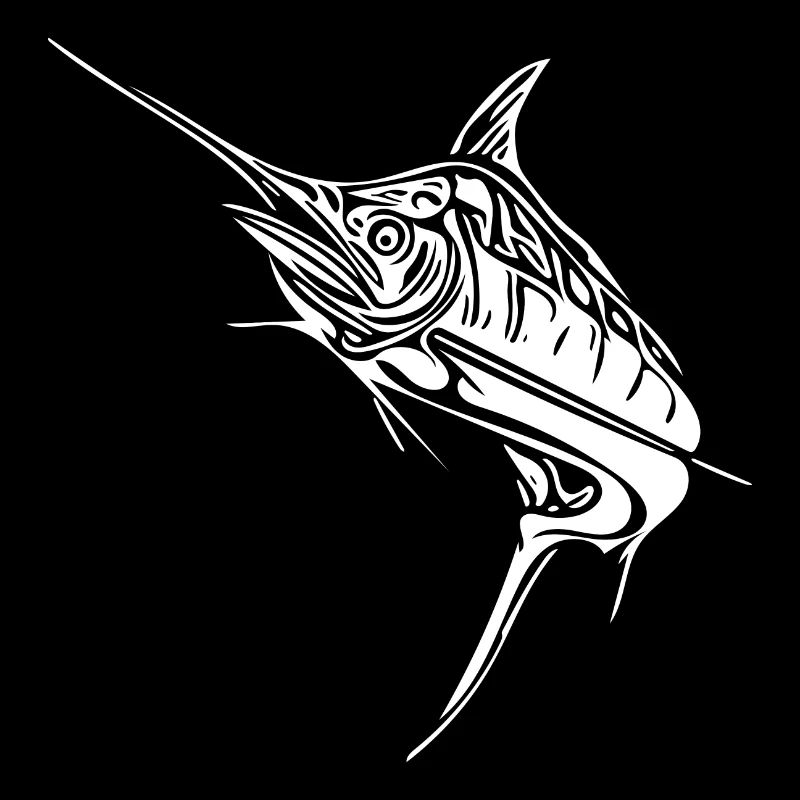 Elegant swordfish predatory bony fish