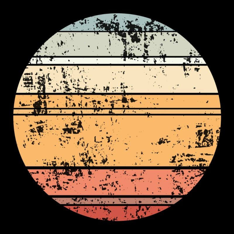 Retro Sunset Hintergrund Kreis