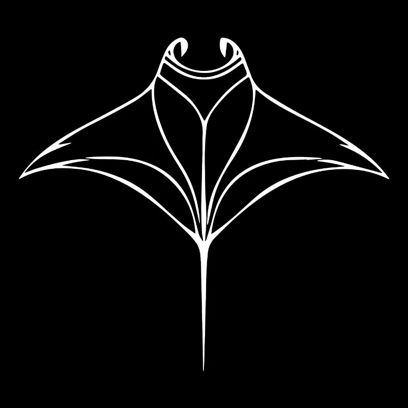 Manta rays in elegant flight