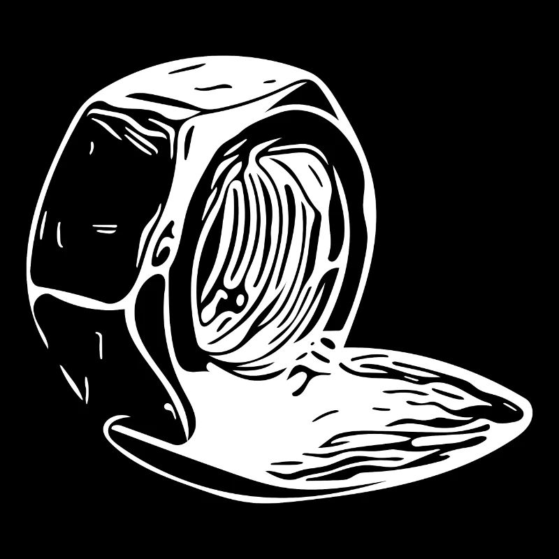 Screw nut vertically melted