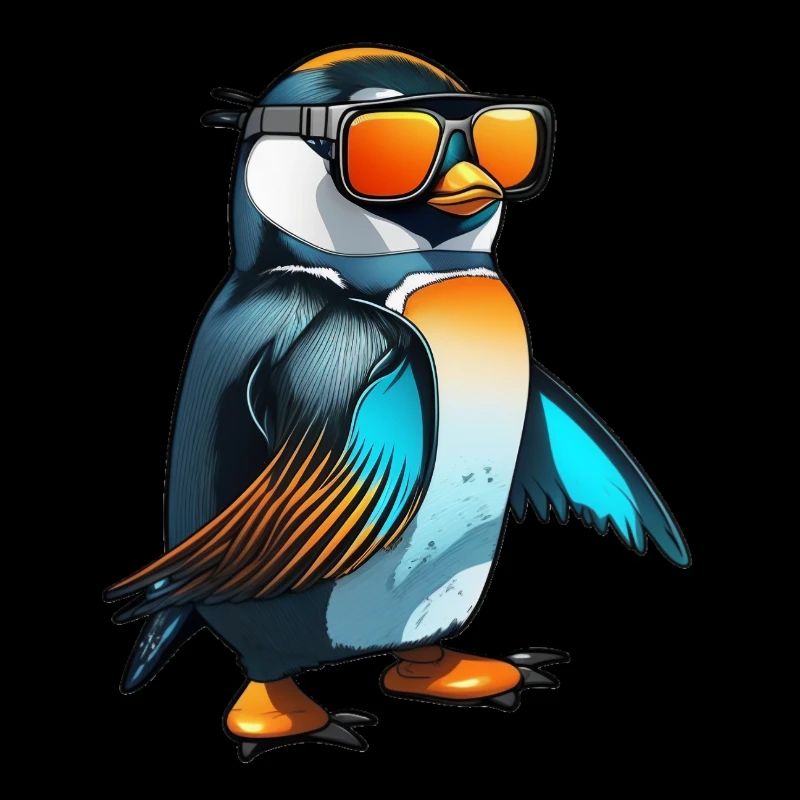 Pingouin cool avec des lunettes de soleil