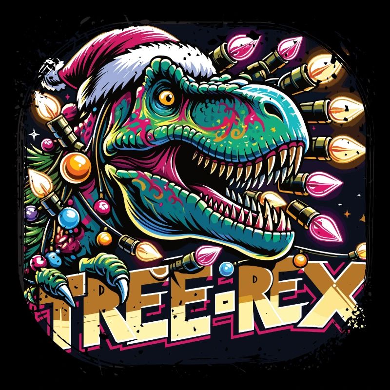 Tree Rex Dinosaur Rocks Christmas