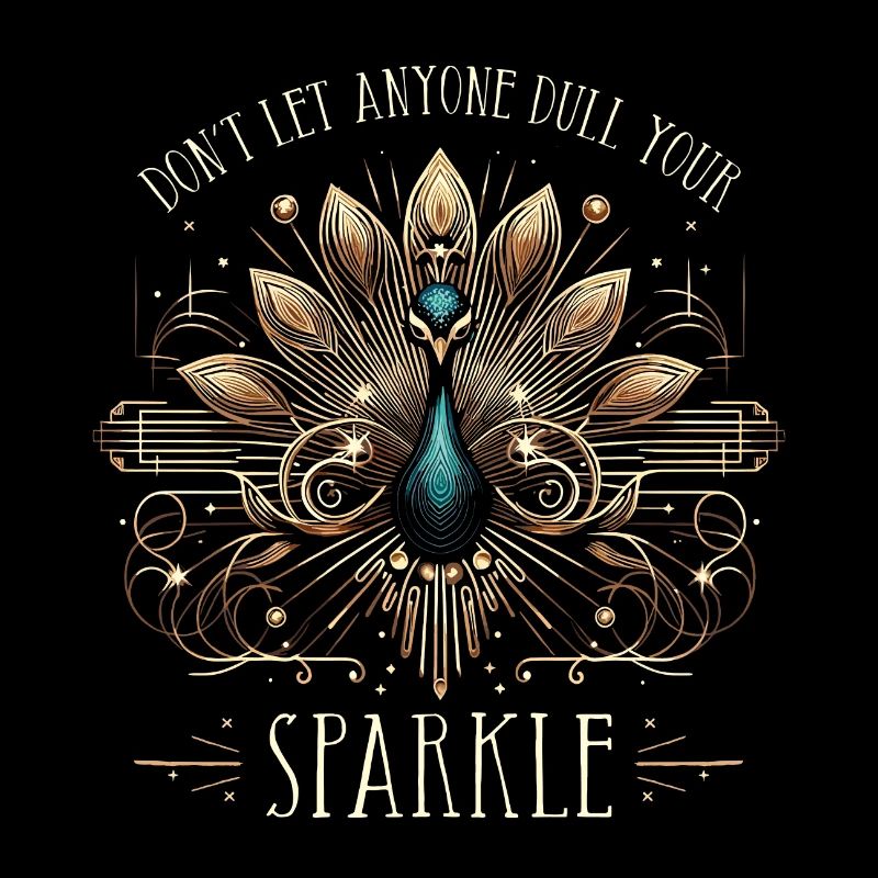 Peacock Art Deco Don't let anyone dull your sparkle