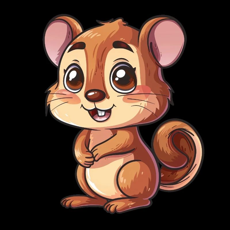 Cute Cartoon Chipmunk for Kids