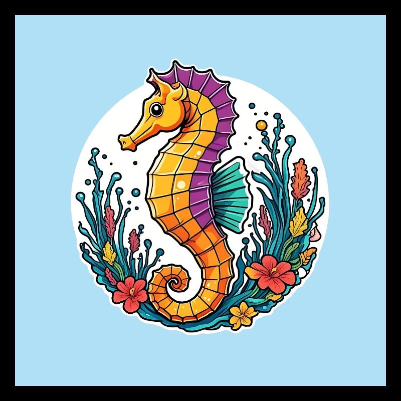 Hübsches dekoratives Seepferdchen