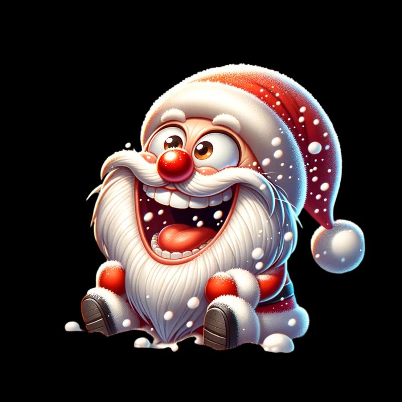 Santa Claus Snowfall Funny Comic
