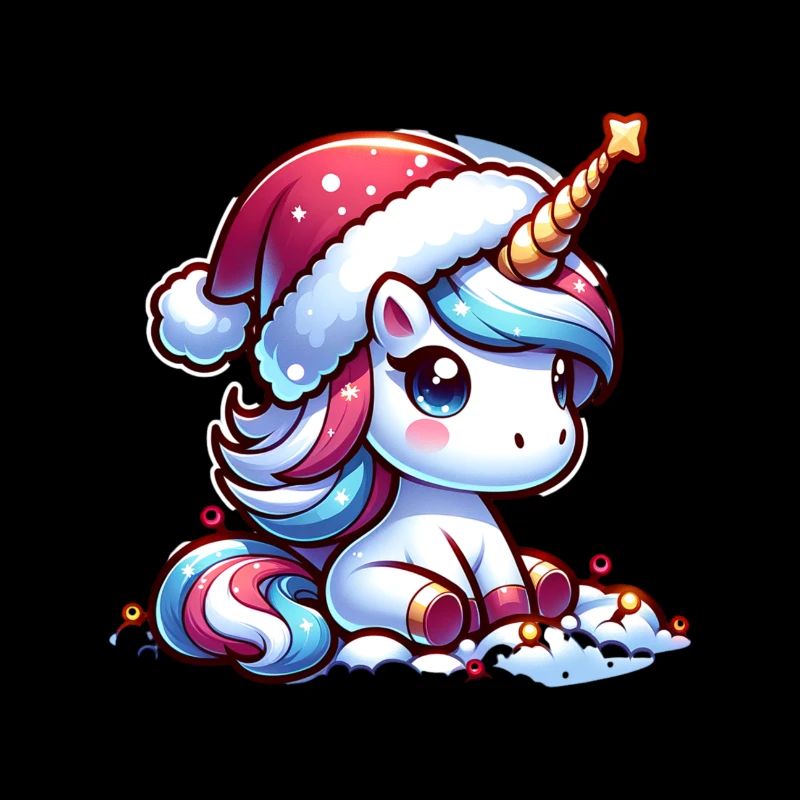 Weihnachts Einhorn Weihnachtsstern